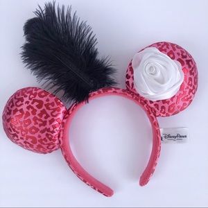 Mickey Mouse leopard ears Disney parks pink Minnie